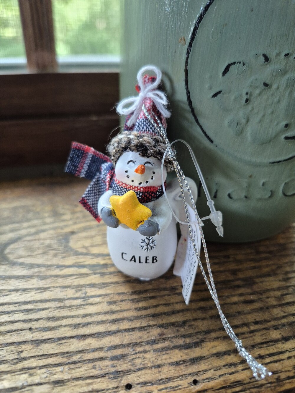🌿5/$25 New Caleb Name Ganz Christmas Snowman Ornament